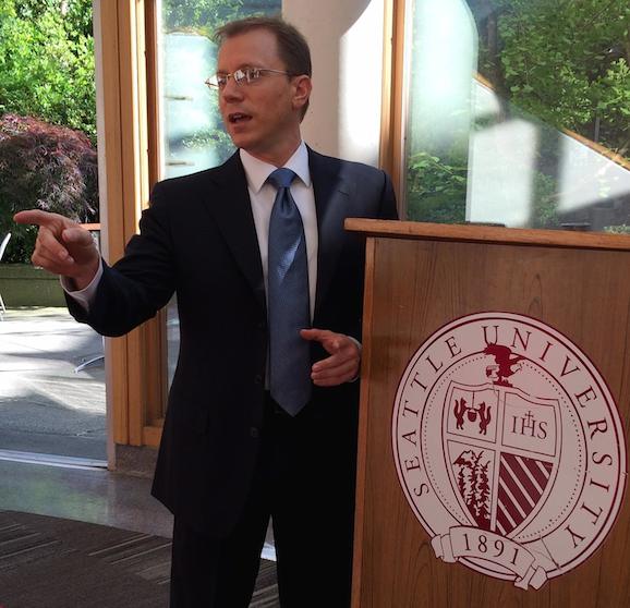 Kenneth Gorton Lecturing at the University of Seattle